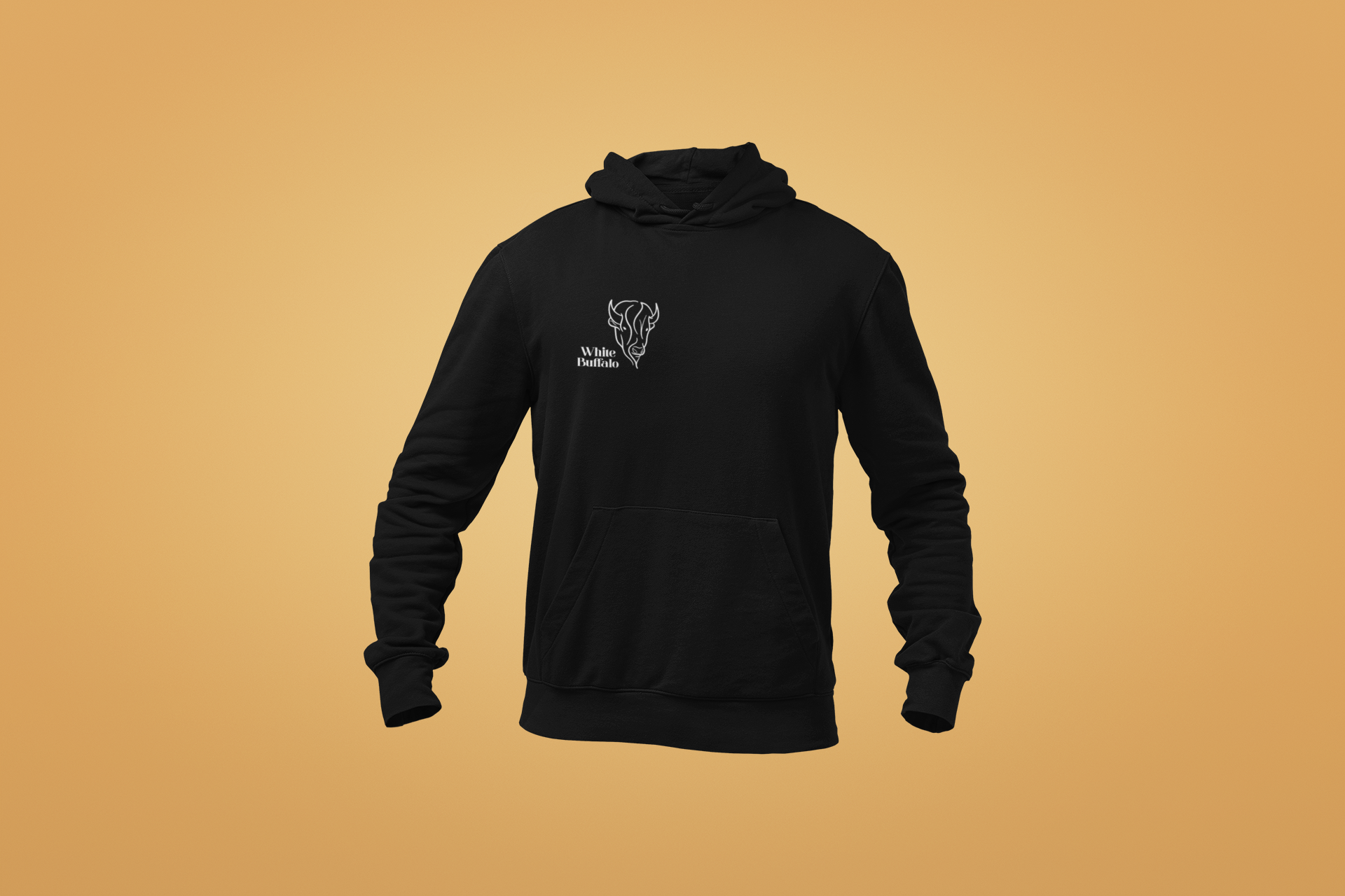White Buffalo Hoodie-Black